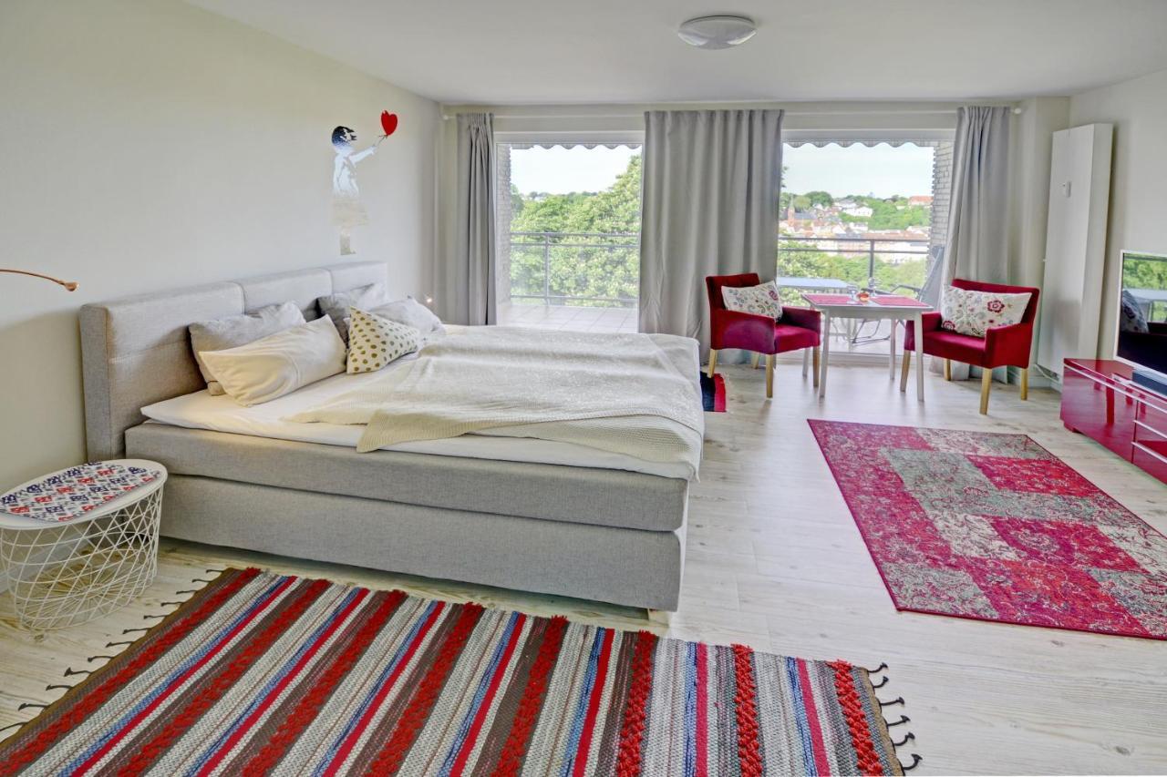 Fewo1846 - Flensview - Komfortables Studioapartment Mit Balkon Und Hafenblick Flensburg Dış mekan fotoğraf